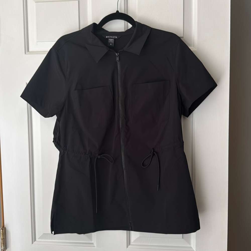 Athleta Black Camp Shirt